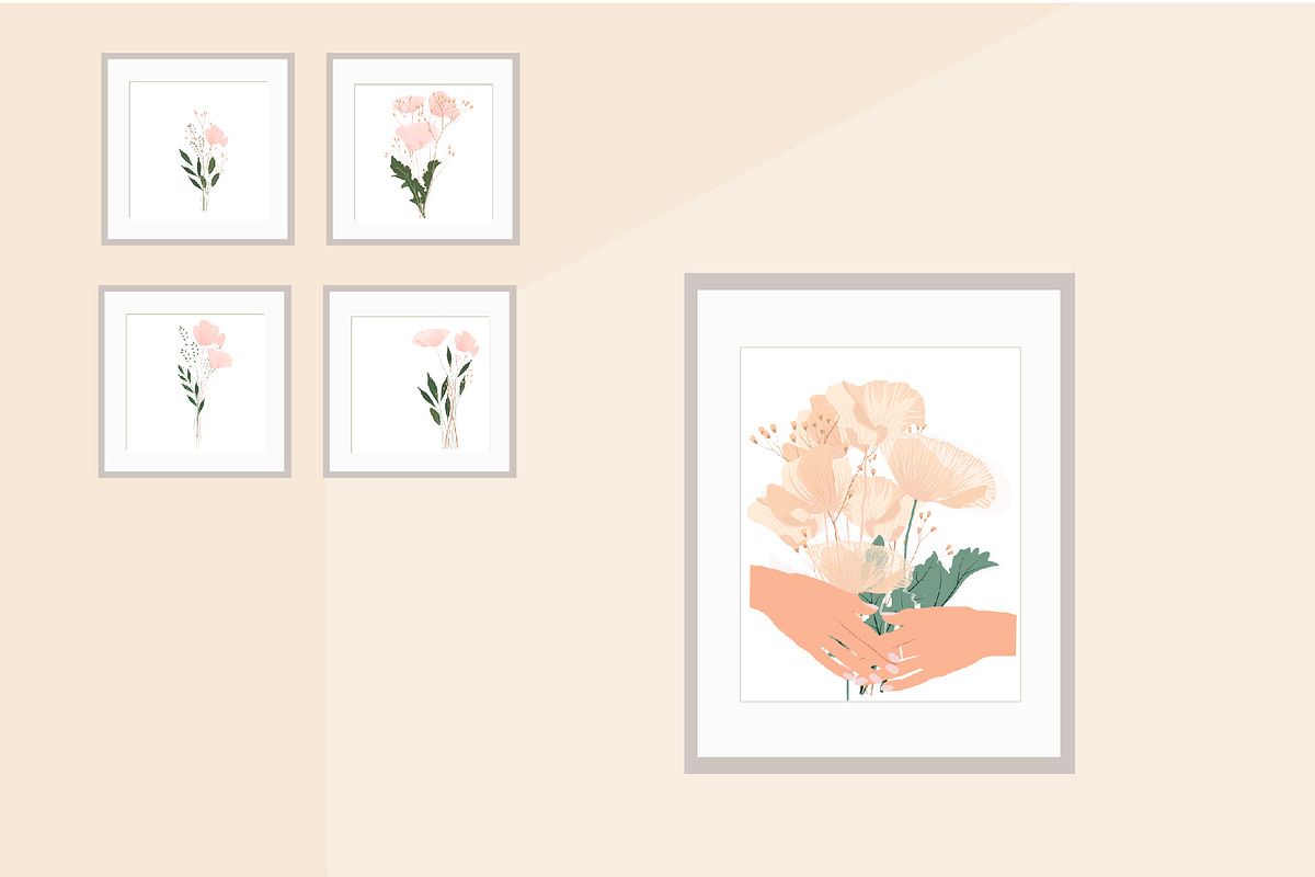 Blush Pink Flowers Poppies One Touch, an Illustration by MariiaVasilenko (Photo 6 of 10)