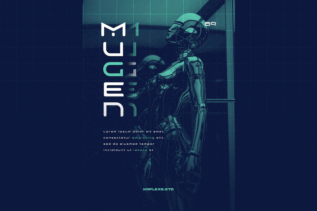 Space Gome - Futuristic Display Font, a Serif Font by Koplexs Studio (Photo 10 of 10)