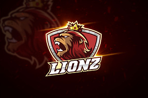 King Lion Mascot & Esport Logo