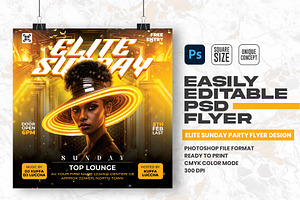 Elite Sunday Party Flyer Design, a Flyer Template by Shajib Shikder