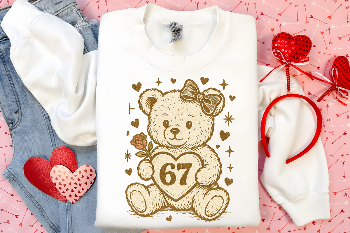 67 Valentines Teddy Png, Valentine, an Illustration by Canvas Craft (Photo 6 of 7)
