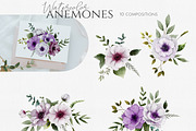 Anemones Watercolor Collection, an Illustration by Dervik Art Store (Thumbnail 5 of 9)