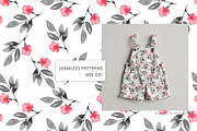 Contrasting Floral Ink Pattern Set, a Pattern Graphic by Gribanessa (Thumbnail 2 of 4)
