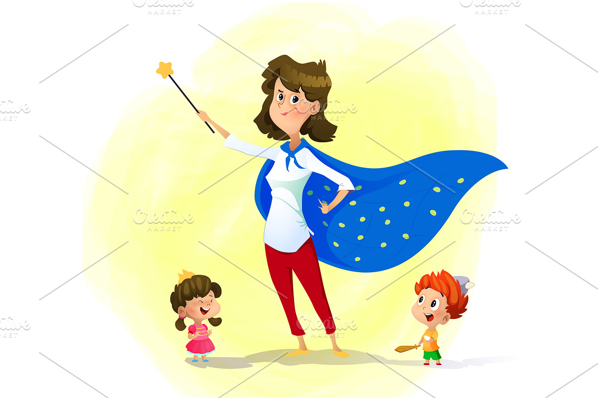 Super mama, a Person Illustration by mihail.ridkous