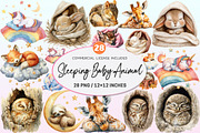 Sleeping Baby Animal, Sweet Dreams, a Graphic by CitraGraphics (Thumbnail 1 of 4)