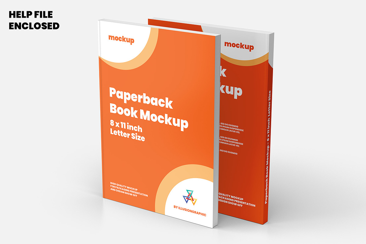 Paperback Book Mockup 8x11 inch, a Books & Magazine Mockup by Illusiongraphic (Photo 4 of 26)