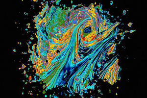 Abstract multicolored splash stain, an Abstract Photo by BOOCYS