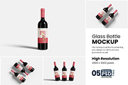 Glass Bottle Mockup, a Product Mockup by bimockup (Thumbnail 1 of 6)