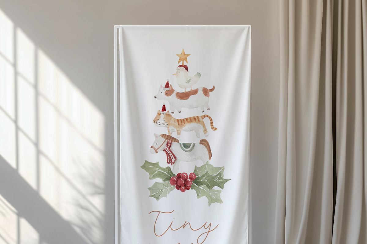 Watercolor Christmas-TINY VILLAGE, a Decorative Illustration by Beigetime (Photo 5 of 10)