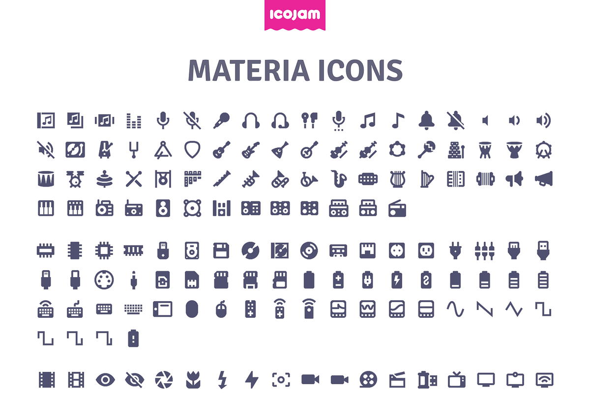 3161 Materia icons, a Solid Icon by Icojam store (Photo 3 of 4)