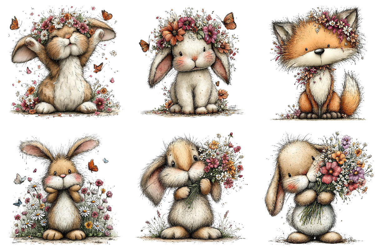 Whimsical Summer Woodland Animals, an Illustration by Dream Creation (Photo 4 of 8)