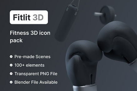 Fitlit 3D | Fitness 3D Models, an Object 3D Model by Iqonic Design