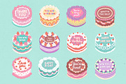 Birthday Celebration Illustrations, a Seasonal Illustration by CreativeChristiana (Thumbnail 2 of 7)