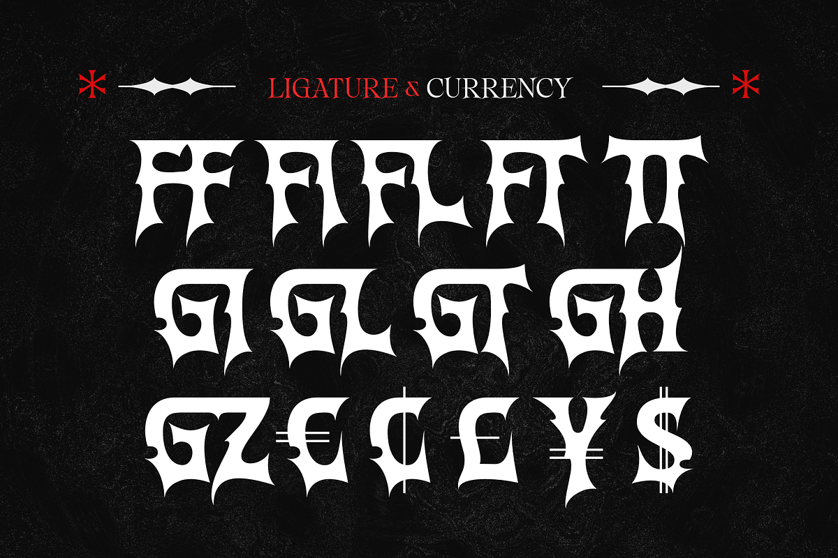 Deamagr - Gothic Fantasy Game Font, a Blackletter Font by Typia Nesia (Photo 10 of 13)