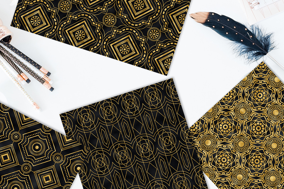20 Art Deco Seamless Vector Patterns, a Pattern Graphic by CatJello Graphics (Photo 5 of 23)