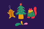 Christmas Cats, a Seasonal Illustration by MoleskoStudio (Thumbnail 19 of 26)
