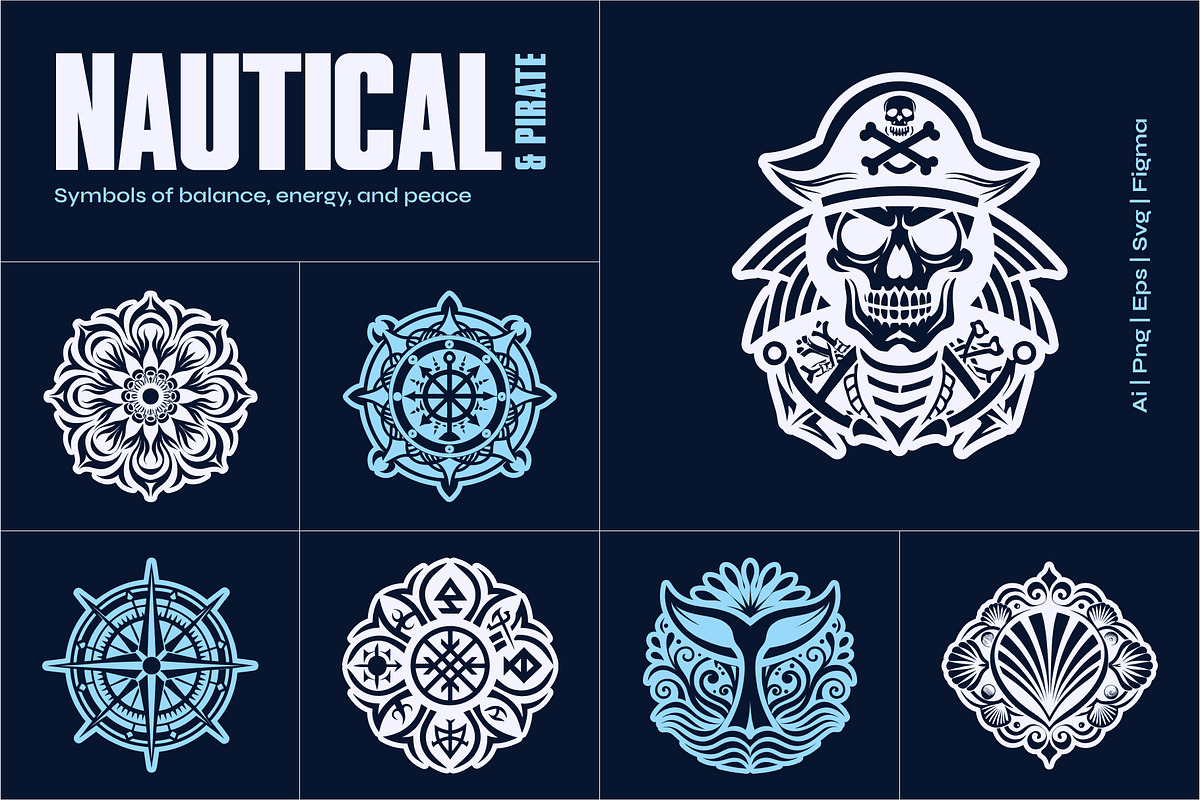 Nautical and Pirate Symbols, a Solid Icon by Creative Stall (Photo 1 of 10)