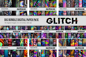 Big Bundle Glitch Psychedelic., a Texture Illustration by KENO Mascots