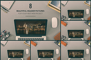 8 Hero images for website, a Books & Magazine Mockup by Madebyvadim (Thumbnail 2 of 2)