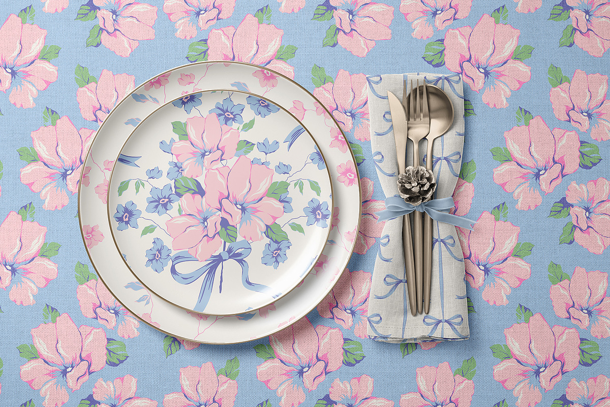 Coquette | Vector flower patterns, a Pattern Graphic by Tanya Vollar (Photo 7 of 9)