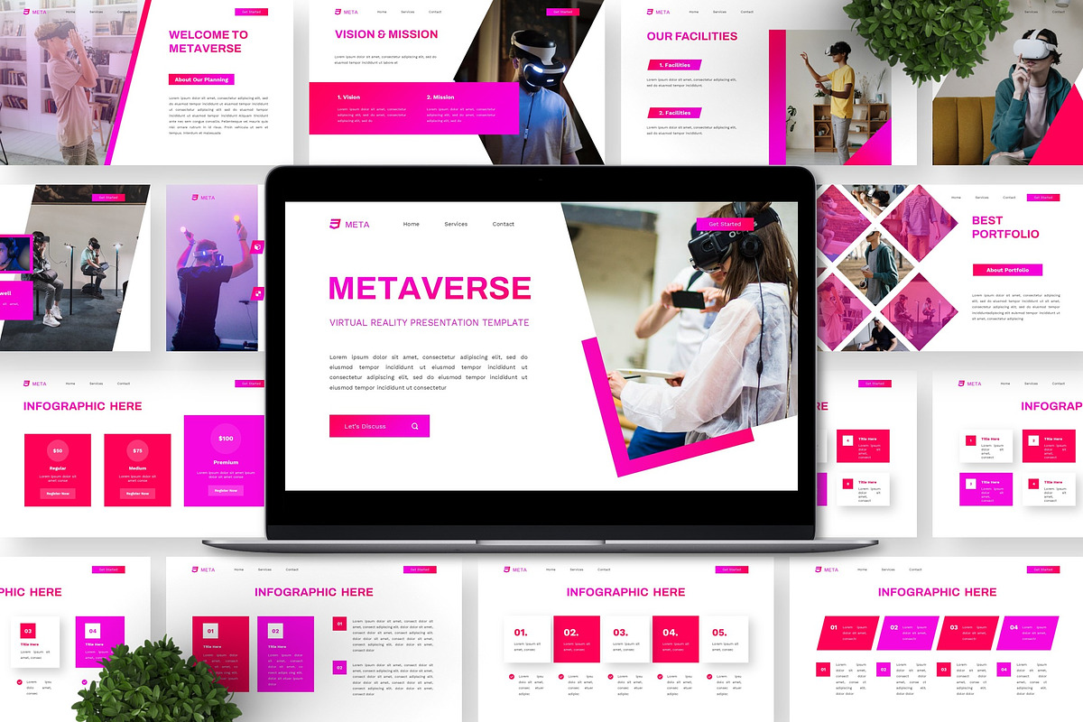 Metaverse - Virtual Reality PPT, a Presentation Template by Deepslide Studio (Photo 4 of 6)