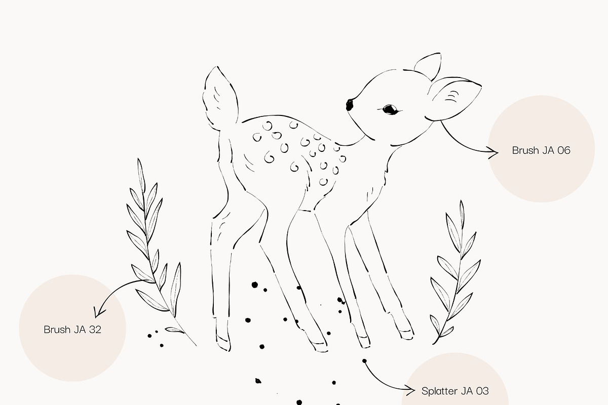 Ink Brushes for Adobe Illustrator, a Brush Add-On by Jenteva Art (Photo 8 of 14)