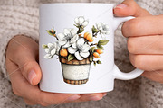 Whimsical Spring Flower Basket PNG, an Illustration by Canvas Craft (Thumbnail 4 of 7)