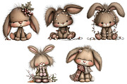 Whimsical Christmas Fluffy Bunny PNG, an Illustration by Craft Nest (Thumbnail 6 of 11)