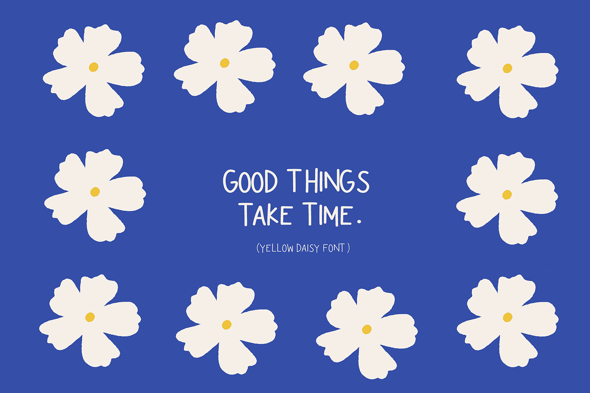 Yellow Daisy | Handwritten Font, a Handwritten Font by Darla Studio (Photo 3 of 12)