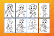 25 Coloring Pages Digital Superhero, a Graphic by Wilin Digital (Thumbnail 2 of 2)