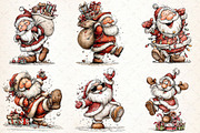 Funny Christmas Santa Clipart, an Illustration by Libby Wishes (Thumbnail 7 of 7)