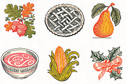 Thanksgiving Hand-Drawn Clipart, an Illustration by OK Design (Thumbnail 2 of 5)