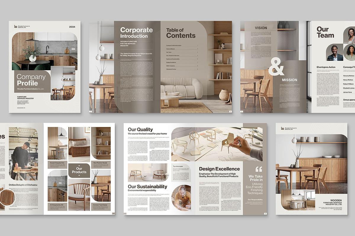 Company Profile Brochure Template, a Brochure Template by BrandPacks (Photo 3 of 6)