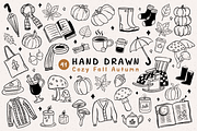 Cozy Fall Autumn Doodle Clipart, a Seasonal Illustration by LemonDesign (Thumbnail 1 of 3)