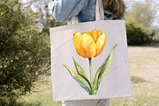Watercolor Spring Tulips Clipart PNG, an Illustration by Canvas Craft (Thumbnail 6 of 7)