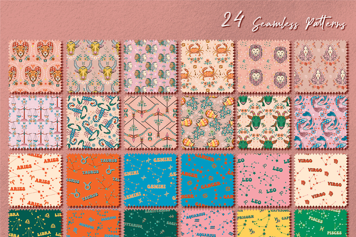 ZODIAC COLLECTION, a Pattern Graphic by MSNTY STUDIOX (Photo 7 of 21)