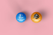 Golf Ball Logo Mockup - 6 views, a Merchandise Mockup by Illusiongraphic (Thumbnail 5 of 14)