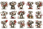 Whimsical Spring Koala Clipart, an Illustration by OK Design (Thumbnail 3 of 6)