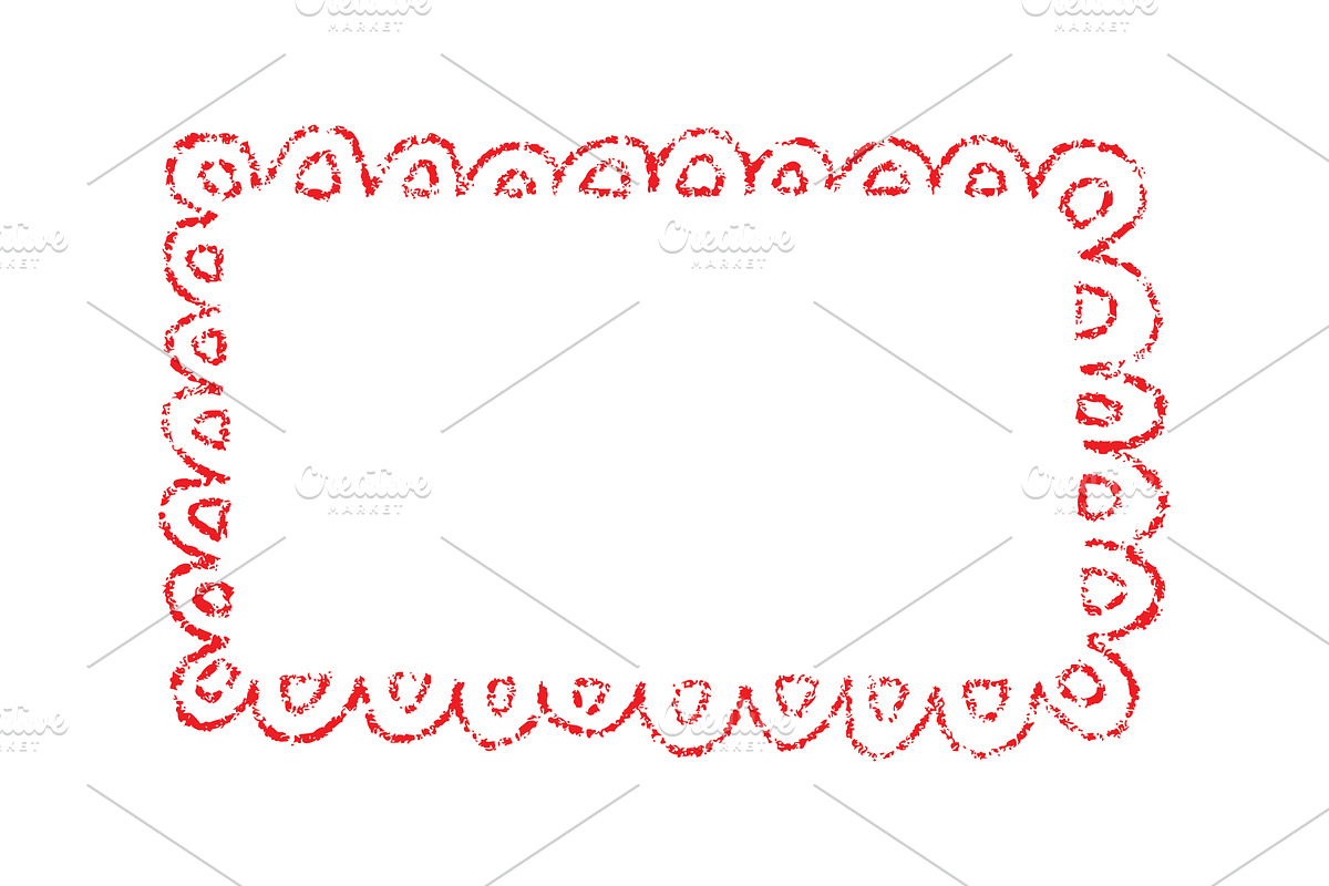 Crayon Chalk Doodle Scalloped Frames, an Object Graphic by Elena Pimukova (Photo 4 of 11)