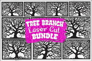 Tree Branch Laser Cut Panel Bundle, an Object Graphic by jahid234
