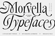 Morvella Stylish Serif, a Serif Font by Letterhend Studio (Thumbnail 1 of 12)
