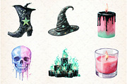 Pastel Halloween Clipart Bundle, an Illustration by Libby Wishes (Thumbnail 4 of 6)