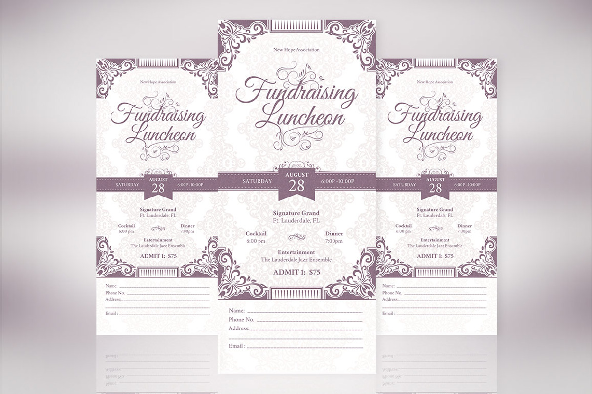 Vintage Luncheon Ticket Template, a Stationery Template by Godserv Designs (Photo 1 of 7)