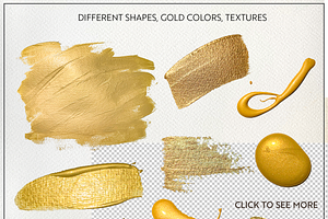 Golden Acrylic Brush Strokes