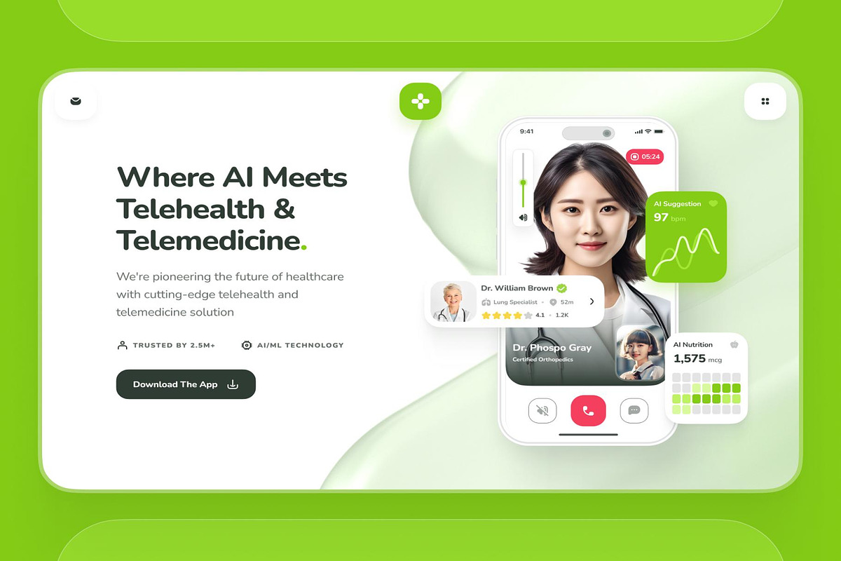 osler AI Telehealth Telemedicine, an UI Kit Template by Creative Perspective (Photo 3 of 8)