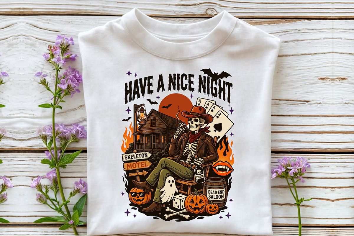 Halloween Cowboy Png-Vintage Motel, a Work Illustration by Sublimation Artist (Photo 3 of 9)