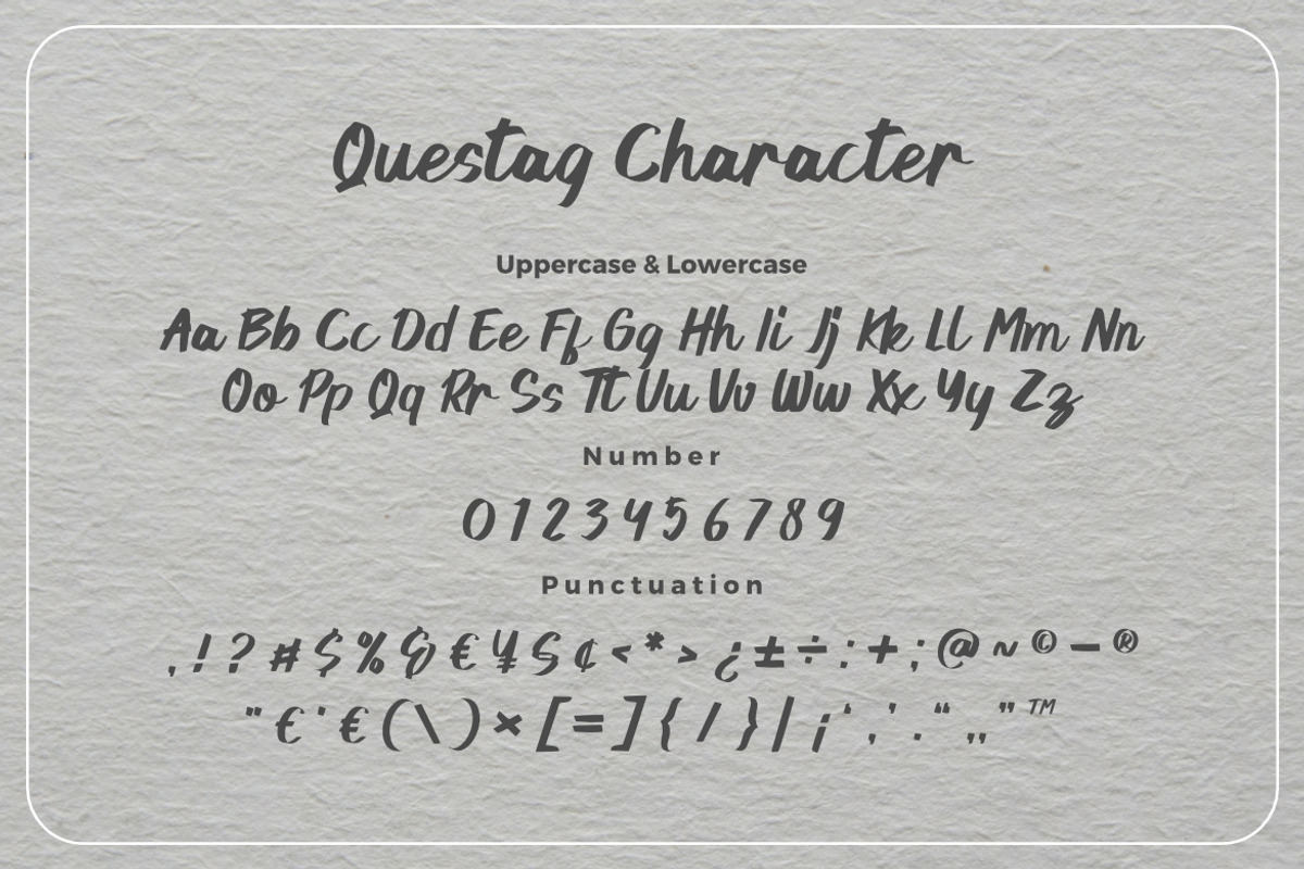 Questag - Brush Scirpt Font, a Script Font by Bayuktx (Photo 4 of 8)