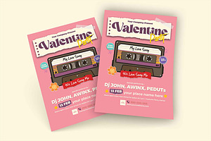 Valentine Party flyer, a Flyer Template by megarez