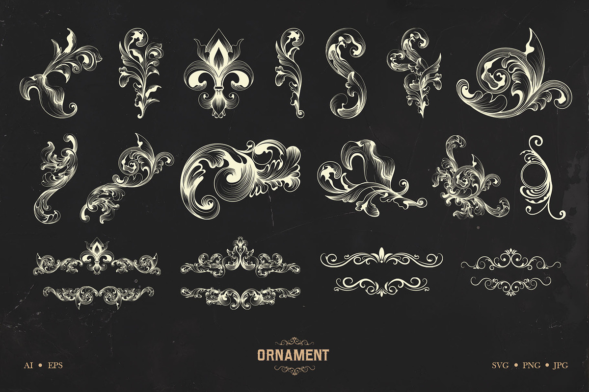 Handrawn Barber Element Set, an Object Graphic by Invisual Studio (Photo 2 of 9)