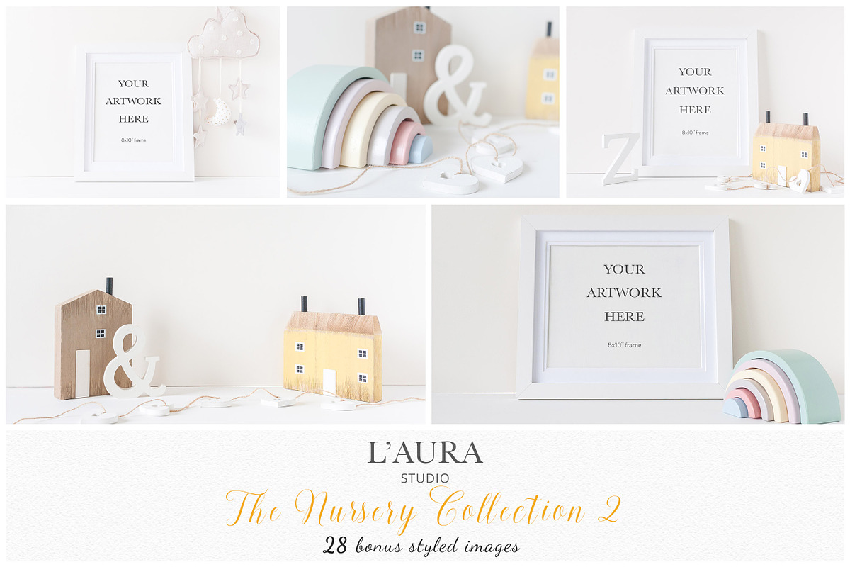Nursery frame mockup bundle - 8x10'', a Print Template by L'Aura Studio (Photo 2 of 7)